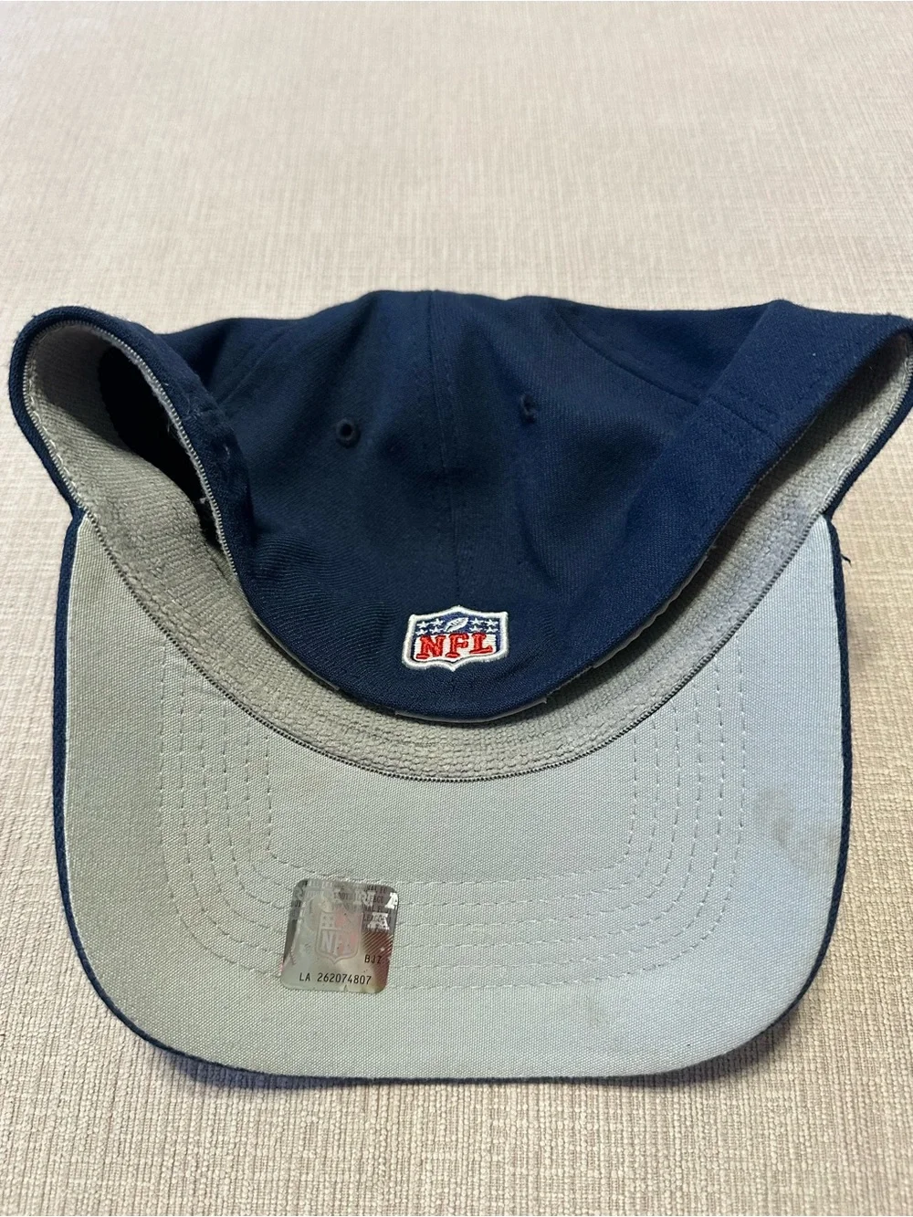 New Era Navy and Gray New England Patriots Logo Cap